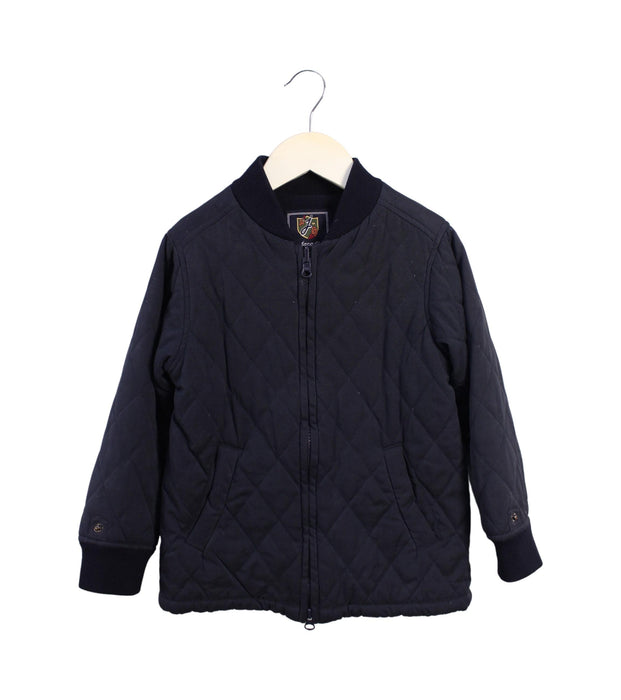 A Navy Lightweight Jackets from Jacadi in size 6T for boy. (Front View)