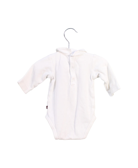A White Long Sleeve Bodysuits from Jacadi in size 0-3M for girl. (Back View)