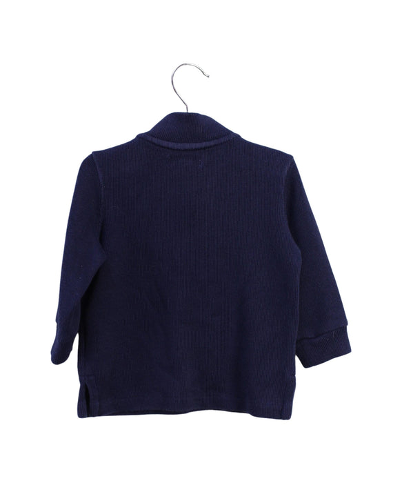 A Navy Zippered Sweatshirts from Ralph Lauren in size 6-12M for boy. (Back View)