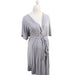 A Grey Short Sleeve Dresses from Seraphine in size S for maternity. (Front View)