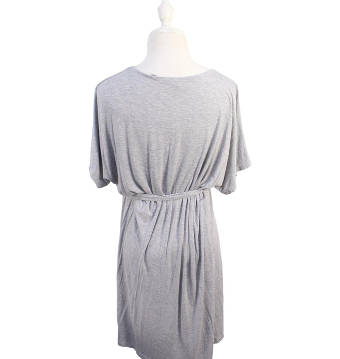 A Grey Short Sleeve Dresses from Seraphine in size S for maternity. (Back View)