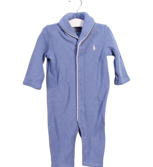 A Blue Long Sleeve Jumpsuits from Ralph Lauren in size 3-6M for boy. (Front View)