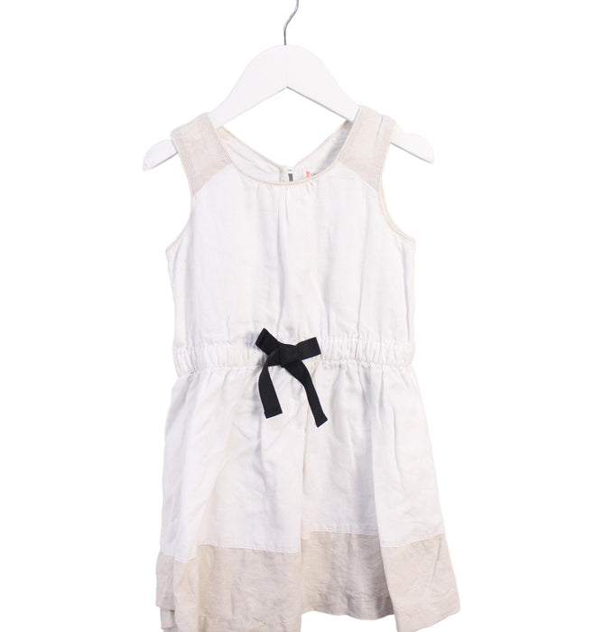 A White Sleeveless Dresses from Crewcuts in size 4T for girl. (Front View)