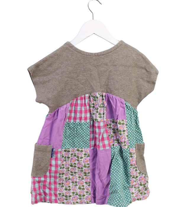 A Green Short Sleeve Tops from Ragmart in size 4T for girl. (Back View)