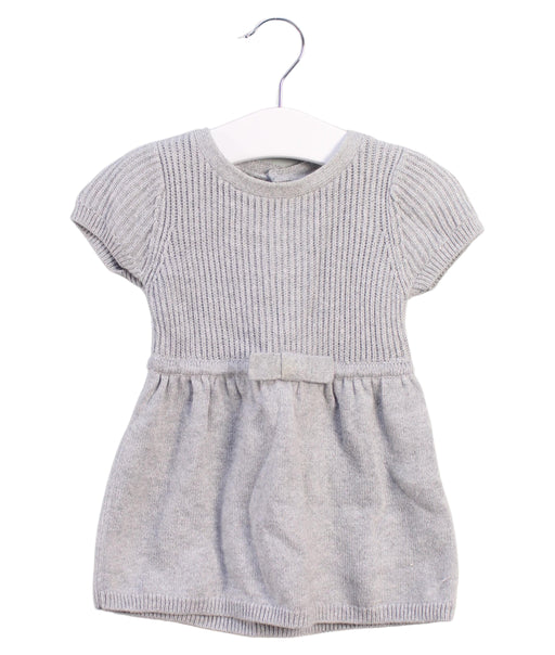 A Grey Short Sleeve Dresses from Jacadi in size 3-6M for girl. (Front View)