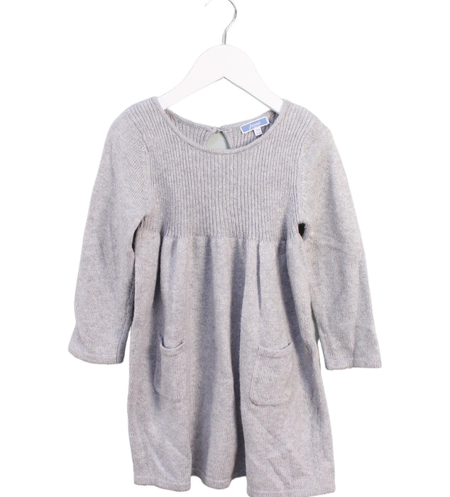 A Grey Sweater Dresses from Jacadi in size 3T for girl. (Front View)