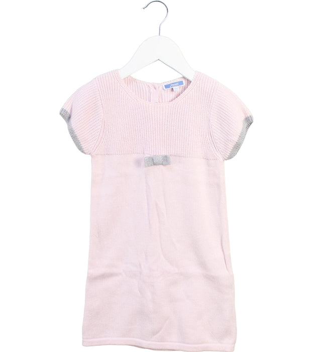 A Pink Short Sleeve Dresses from Jacadi in size 3T for girl. (Front View)