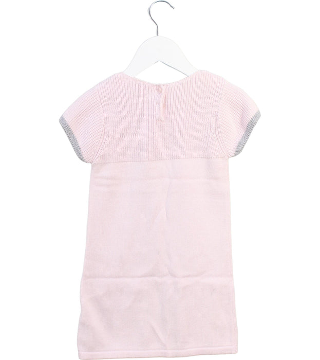 A Pink Short Sleeve Dresses from Jacadi in size 3T for girl. (Back View)