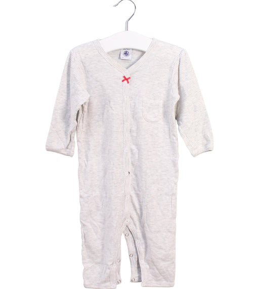 A White Long Sleeve Jumpsuits from Petit Bateau in size 6-12M for neutral. (Front View)