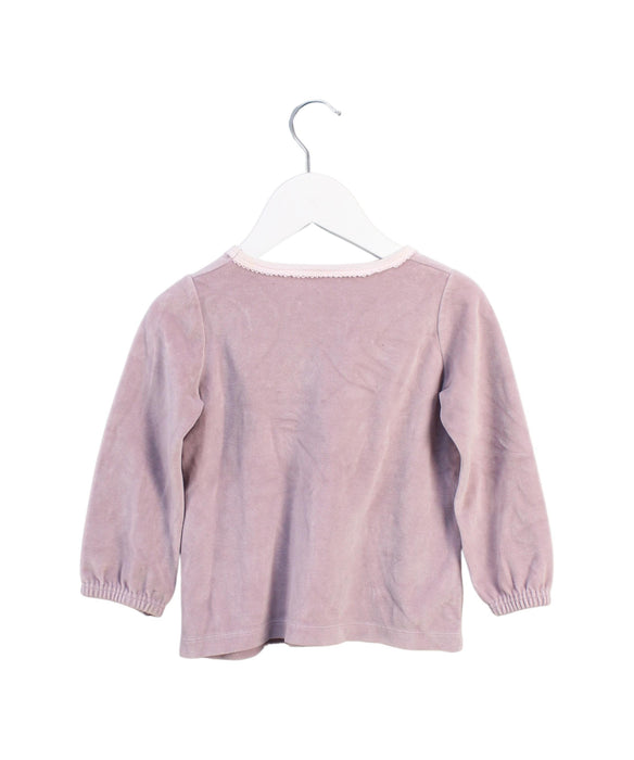 A Pink Crewneck Sweatshirts from Petit Bateau in size 3T for girl. (Back View)