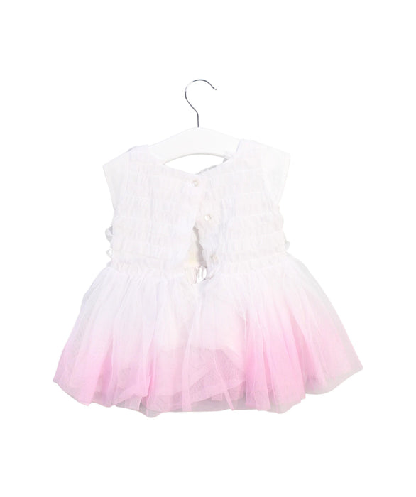 A White Short Sleeve Dresses from Seed in size 3-6M for girl. (Back View)