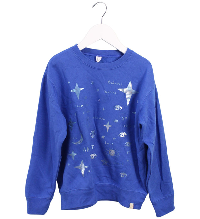 A Blue Crewneck Sweatshirts from Atsuyo et Akiko in size 7Y for boy. (Front View)