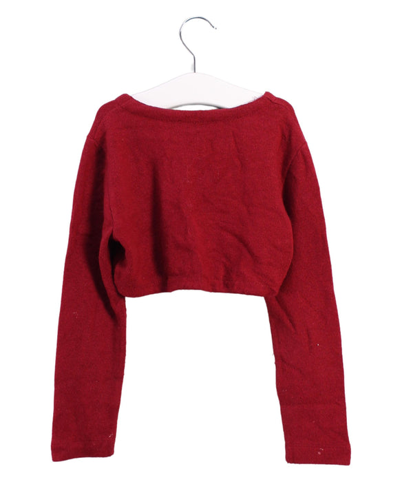 A Burgundy Cardigans from Monnalisa in size 3T for girl. (Back View)