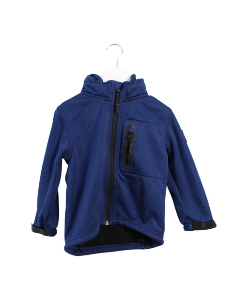 A Blue Lightweight Jackets from Molo in size 3T for boy. (Front View)