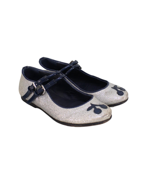 A Silver Flats from Bonpoint in size 5T for girl. (Front View)
