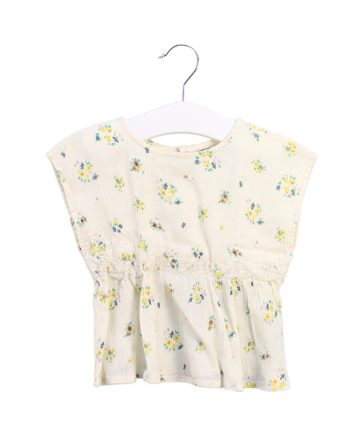 A Yellow Short Sleeve Tops from Emile et Ida in size 2T for girl. (Front View)