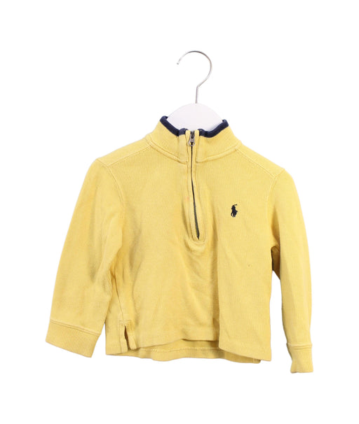 A Yellow Zippered Sweatshirts from Polo Ralph Lauren in size 2T for boy. (Front View)