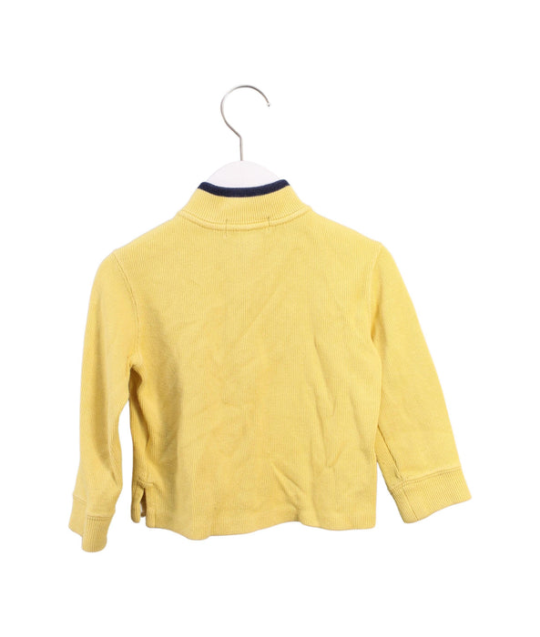 A Yellow Zippered Sweatshirts from Polo Ralph Lauren in size 2T for boy. (Back View)