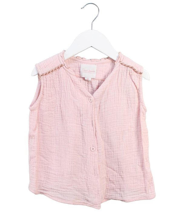 A Pink Sleeveless Tops from Sunset Limonade in size 4T for girl. (Front View)