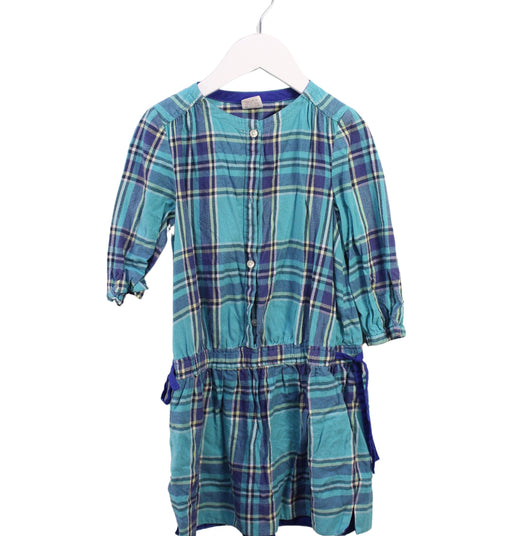 A Blue Long Sleeve Dresses from Crewcuts in size 6T for girl. (Front View)