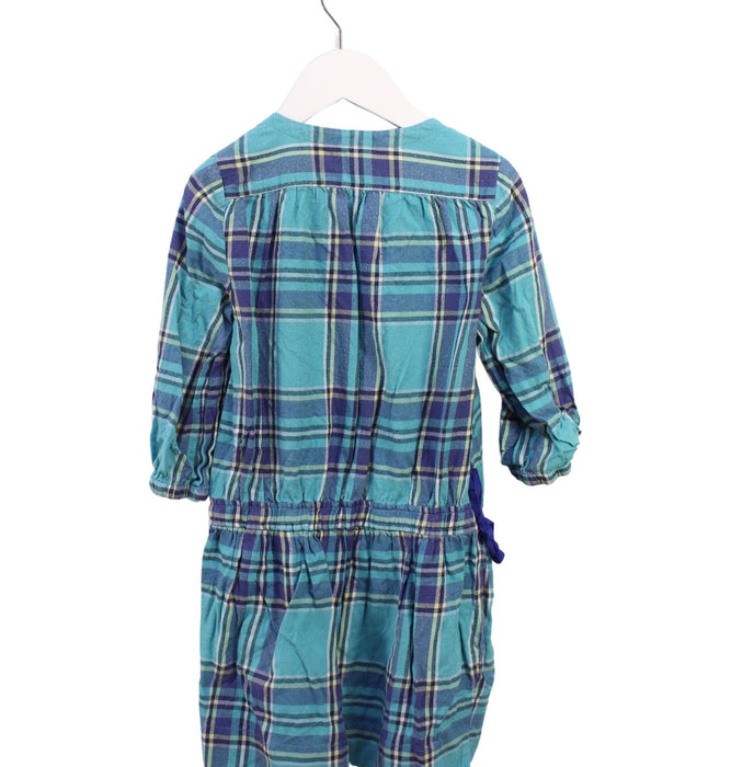 A Blue Long Sleeve Dresses from Crewcuts in size 6T for girl. (Back View)