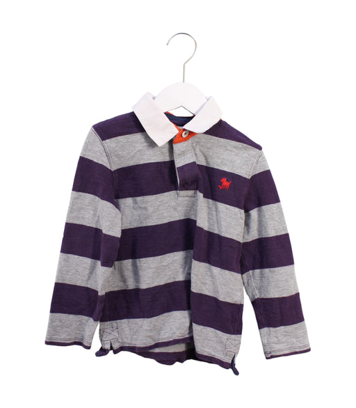 A Purple Long Sleeve Polos from Boden in size 5T for boy. (Front View)