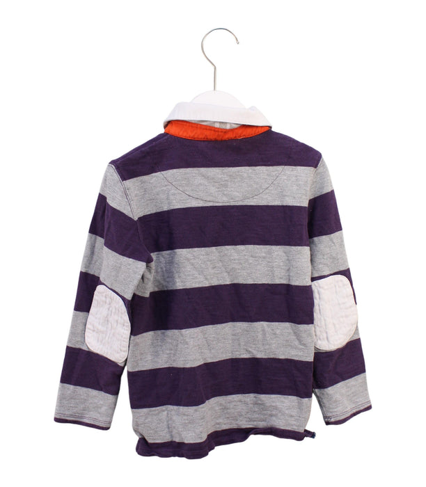 A Purple Long Sleeve Polos from Boden in size 5T for boy. (Back View)