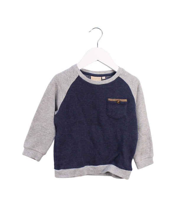 A Navy Crewneck Sweatshirts from Chickeeduck in size 2T for boy. (Front View)