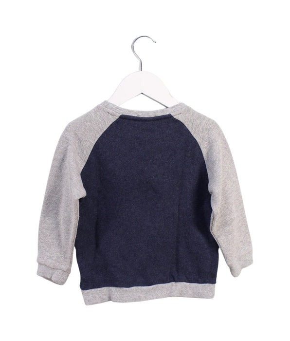 A Navy Crewneck Sweatshirts from Chickeeduck in size 2T for boy. (Back View)