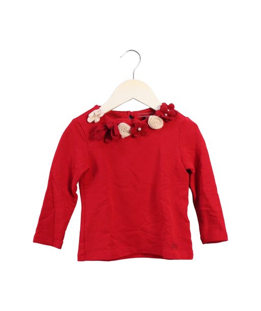 A Red Long Sleeve Tops from Nicholas & Bears in size 2T for girl. (Front View)