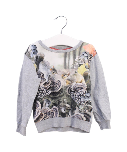 A Grey Crewneck Sweatshirts from Molo in size 2T for girl. (Front View)