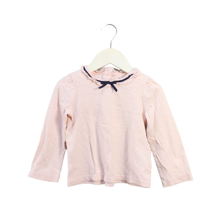 A Pink Long Sleeve Tops from Janie & Jack in size 2T for girl. (Front View)