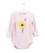 A Pink Long Sleeve Bodysuits from Seed in size 12-18M for girl. (Front View)