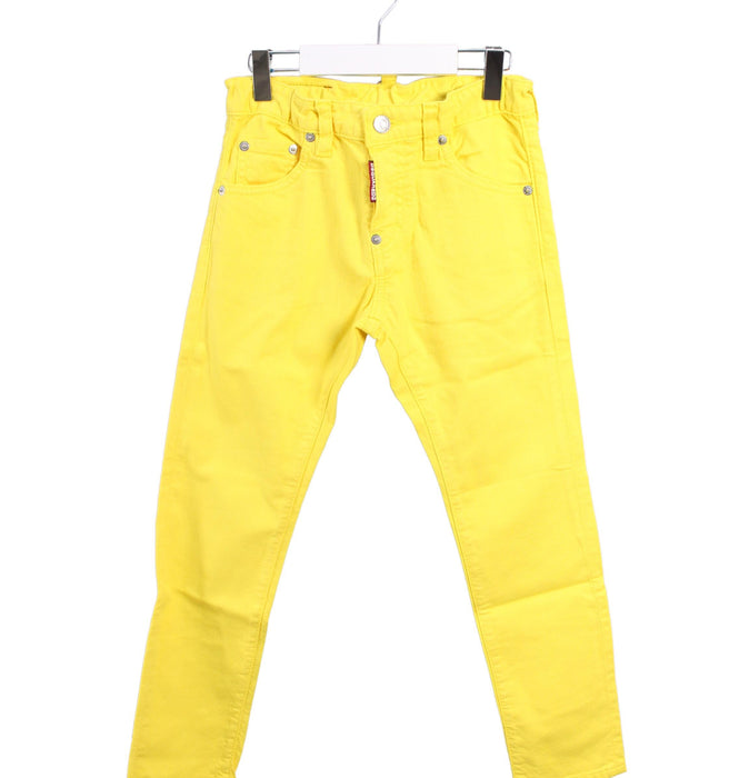 A Yellow Casual Pants from DSquared2 in size 8Y for girl. (Front View)