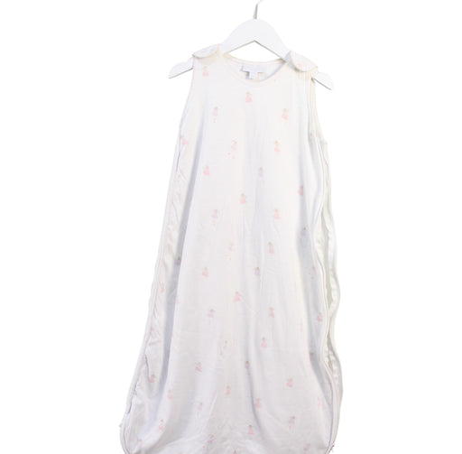 A White Sleepsacs from The Little White Company in size 6-12M for girl. (Front View)