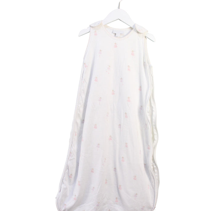 A White Sleepsacs from The Little White Company in size 6-12M for girl. (Front View)