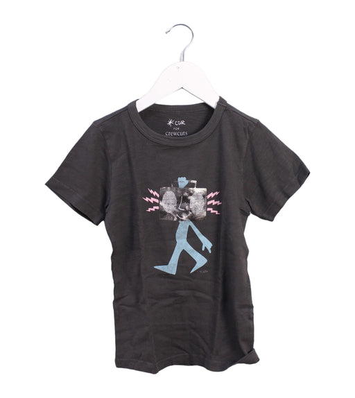 A Grey Short Sleeve T Shirts from Crewcuts in size 3T for girl. (Front View)