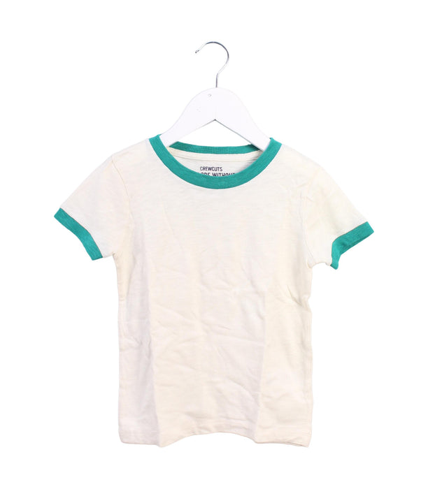 A White Short Sleeve T Shirts from Crewcuts in size 3T for girl. (Front View)