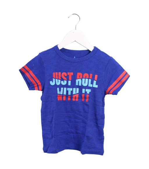 A Blue Short Sleeve T Shirts from Crewcuts in size 3T for girl. (Front View)