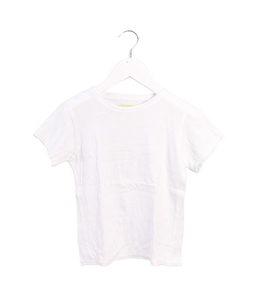 A White Short Sleeve T Shirts from Mini Mioche in size 4T for girl. (Front View)