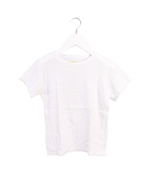 A White Short Sleeve T Shirts from Mini Mioche in size 4T for girl. (Front View)