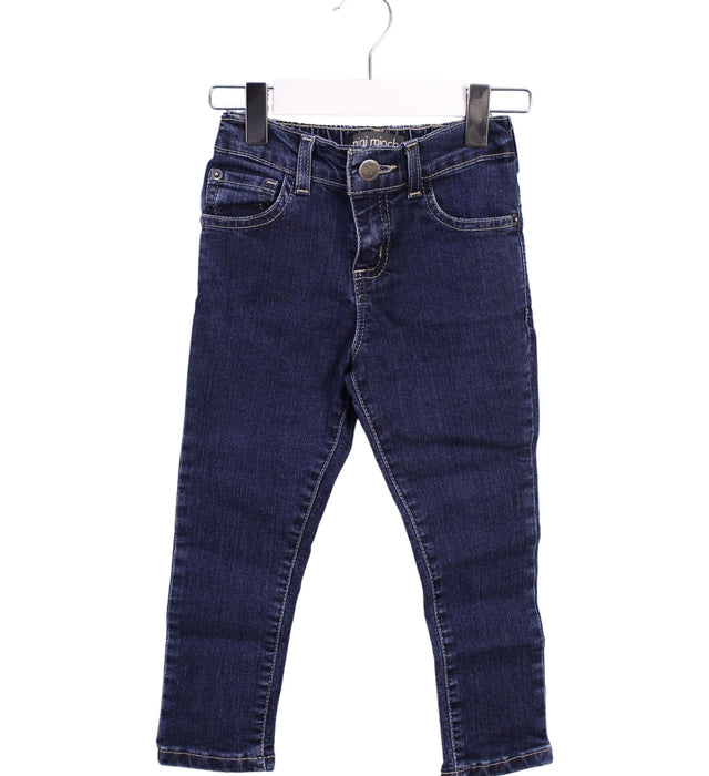 A Blue Jeans from Mini Mioche in size 3T for girl. (Front View)