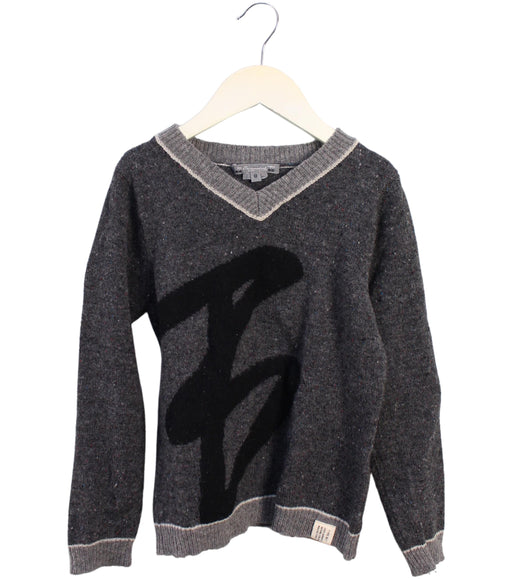 A Grey Knit Sweaters from Bonpoint in size 8Y for girl. (Front View)