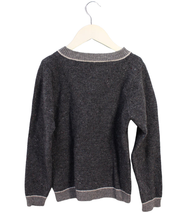 A Grey Knit Sweaters from Bonpoint in size 8Y for girl. (Back View)