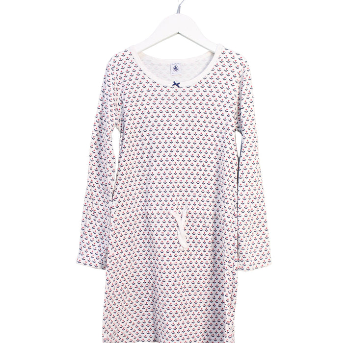 A White Long Sleeve Dresses from Petit Bateau in size 10Y for girl. (Front View)