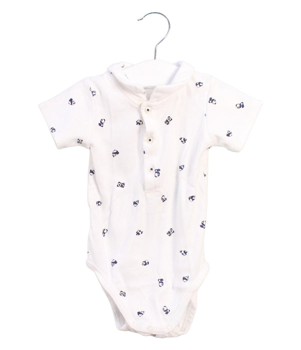 A Ivory Short Sleeve Bodysuits from Bout'Chou in size 12-18M for girl. (Front View)