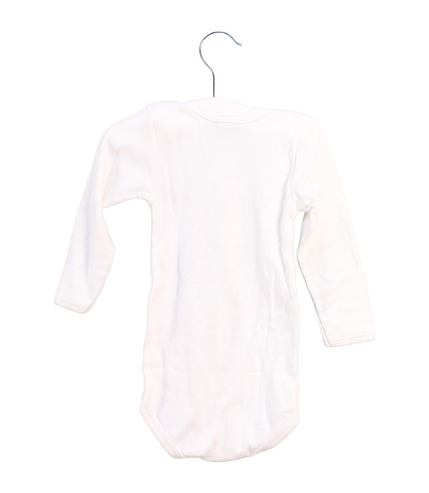 A Ivory Long Sleeve Bodysuits from Petit Bateau in size 12-18M for girl. (Back View)