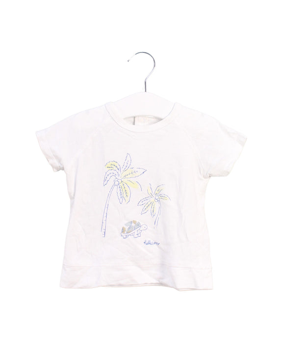 A White Short Sleeve T Shirts from Natalys in size 12-18M for girl. (Front View)