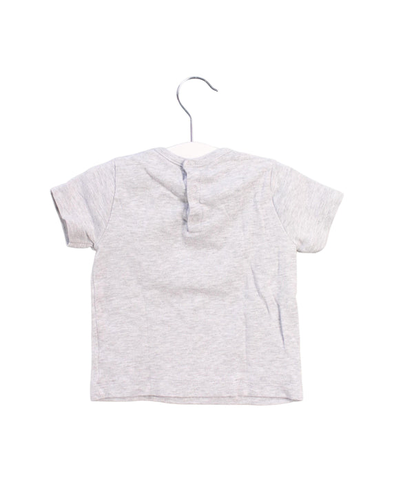 A Grey Short Sleeve T Shirts from Petit Bateau in size 12-18M for girl. (Back View)