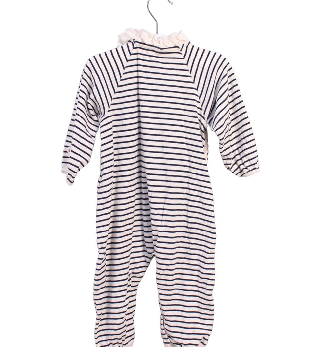 A Ivory Long Sleeve Jumpsuits from Petit Bateau in size 6-12M for girl. (Back View)